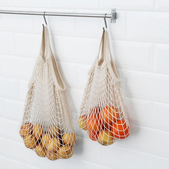 IKEA KUNGSFORS Mesh bag, set of 2, natural - Picture 10 of 17